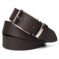 Шкіряний ремінь коричневий 35 мм Grande Pelle 313012561