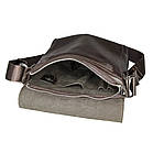 Сумка месенджер для чоловіків 754620 Grande pelle темно-коричнева, фото 4