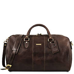 Lisbona Дорожня шкіряна сумка-дафл — Великий розмір Tuscany TL141657 (Темно-коричневий)