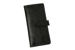 Довге портмоне Grande Pelle 524610 глянсова шкіра чорний