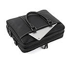 Шкіряна сумка для ноутбука, колір чорний, John McDee, 7348A, фото 2