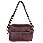 Чоловіча шкіряна сумка через плече місткий месенджер із натуральної шкіри коричнева 23,5*17*9 см, фото 4