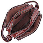 Чоловіча шкіряна сумка через плече місткий месенджер із натуральної шкіри коричнева 23,5*17*9 см, фото 6