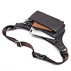 Напоєсна сумка коричнева з натуральної телячої шкіри 3016Q, фото 6