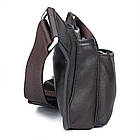 Напоєсна сумка коричнева з натуральної телячої шкіри 3016Q, фото 8