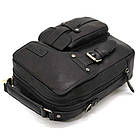 Чоловіча шкіряна сумка через плече місткий месенджер із натуральної шкіри чорна 21*27*10 см, фото 5
