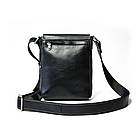 Чоловіча сумка-месенджер міні формату, 235х160х50 мм, чорний, фото 2