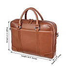 Містка шкіряна чоловіча сумка на кожен день 7349B, фото 6