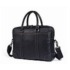 Шкіряна чоловіча сумка для ноутбука та документів 7349A, фото 5