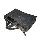 Чоловіча сумка Grande Pelle 260х370х105 мм глянсова шкіра SICILIA шоколад, фото 4