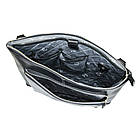 Чоловіча сумка з додатковою ручкою Grande Pelle 260x370x105 мм, глянсова шкіра SICILIA чорний, фото 3