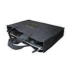 Чоловіча сумка з додатковою ручкою Grande Pelle 260x370x105 мм, глянсова шкіра SICILIA чорний, фото 4