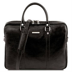 Шкіряна сумка для ноутбука Tuscany Leather Prato TL141283 (Чорний)