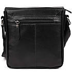 Невелика сумка через плече Limary lim-354GA чорна шкіра напа, фото 4