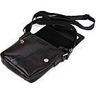 Невелика сумка через плече Limary lim-354GA чорна шкіра напа, фото 7