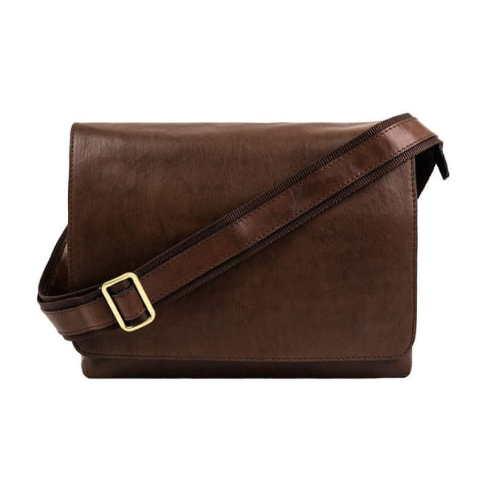 Шкіряна сумка на плече месенджер Time Resistance 5243601 A Room with a View коричнева, фото 1
