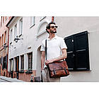 Велика шкіряна сумка месенджер Time Resistance — I Capture the Castle 5228901 коньячна, фото 8