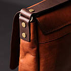 Велика шкіряна сумка месенджер Time Resistance — I Capture the Castle 5228901 коньячна, фото 9