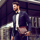 Шкіряна сумка месенджер Time Resistance 1173301 The Stranger коричневий, фото 2