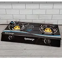 Газ плита настільна на 2 конфорки для маленької кухні, газова плита без духовки для балонного газу SSB