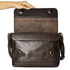 Чоловіча сумка месенджер через плече з клапаном Grande Pelle 753620, фото 5
