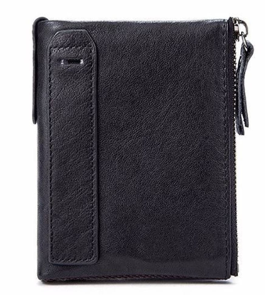 Чоловічий невеликий гаманець TW002 чорний (уцінка), фото 1