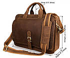 Багатофункційний чоловічий шкіряний портфель JD6020B John McDee, фото 7