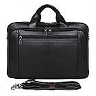 Містка чоловіча шкіряна сумка для ноутбука JD7320A John McDee, фото 2