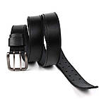 Ремінь зі шкіри буйвола на два язички LIMARY Lim-247A 40 мм чорний, фото 2