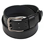 Ремінь зі шкіри буйвола на два язички LIMARY Lim-247A 40 мм чорний, фото 3