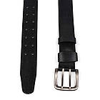 Ремінь зі шкіри буйвола на два язички LIMARY Lim-247A 40 мм чорний, фото 4