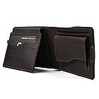 Шкіряне портмоне Аmico Grande Pelle, коричневий крейзі хорс 515120, фото 6