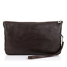 Барсетка чоловіча клатч 705620, коричнева гладка шкіра Grande Pelle, фото 2
