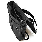 Невелика чоловіча сумка через плече шкіряна Limary lim-354RA чорна, фото 2