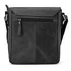 Невелика чоловіча сумка через плече шкіряна Limary lim-354RA чорна, фото 4