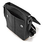 Невелика чоловіча сумка через плече шкіряна Limary lim-354RA чорна, фото 5