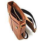 Невелика чоловіча сумка через плече шкіряна Limary lim-354RB коньячна, фото 2