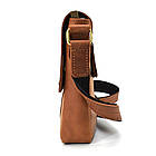 Невелика чоловіча сумка через плече шкіряна Limary lim-354RB коньячна, фото 4