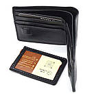 Чоловіче шкіряне портмоне чорне глянсове Grande Pelle 508610, фото 7