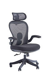 Крісло поворотне BERT чорне/чорний каркас