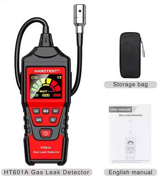 HABOTEST HT601A детектор витоку горючих газів (CH4, NH3, H2, C2H6O, C6H6, C2H4O, C6H14, C4H10, C2H2)