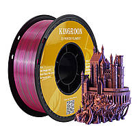 Пластик KINGROON Silk PLA Gold Green RoseRed (HC123/NSC022), Classic, 1.75мм, 1кг, 200-220℃, Зол Зелен Черв філамент для 3Д-друку