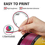 Пластик KINGROON Silk PLA Gold Green RoseRed (HC123/NSC022), Classic, 1.75мм, 1кг, 200-220℃, Зол Зелен Черв філамент для 3Д-друку, фото 5