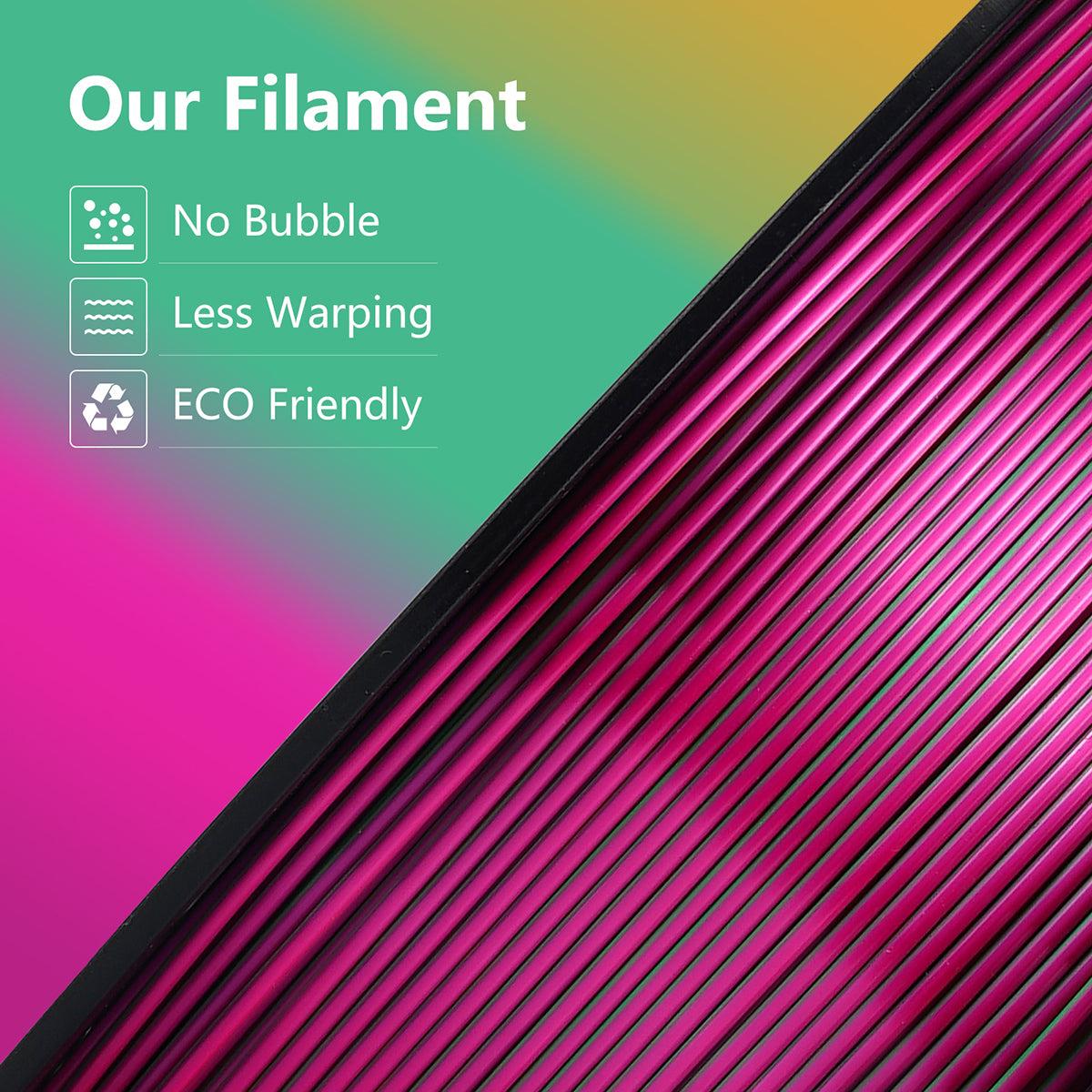 Пластик филамент KINGROON Silk PLA Golden Green Rosered (YMX0169/HC123)