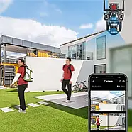 Камера відеоспостереження 4G на 2 об'єктиви 4+4Мп 3L-V30-4G XYS-A48-LD Чорна, фото 4