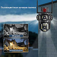 Камера відеоспостереження 4G на 2 об'єктиви 4+4Мп 3L-V30-4G XYS-A48-LD Чорна, фото 7