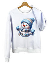 Світшот із зимовим принтом «Сніговик»