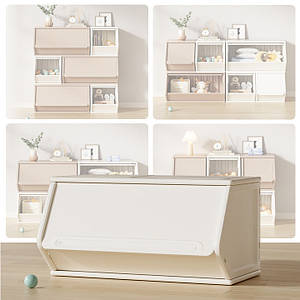 Закритий ящик для іграшок, шафа в дитячу модульну Lumpurini Tabita M Біла