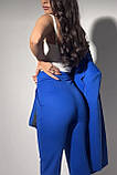 Брюки жіночі завужені класика стрейч 44 сині, фото 2