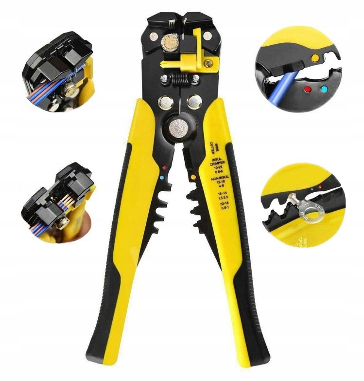 Щипці для зняття ізоляції Bigsren 11748 (0,2-6 мм2, хромо-ванадієва сталь, Польща), фото 1